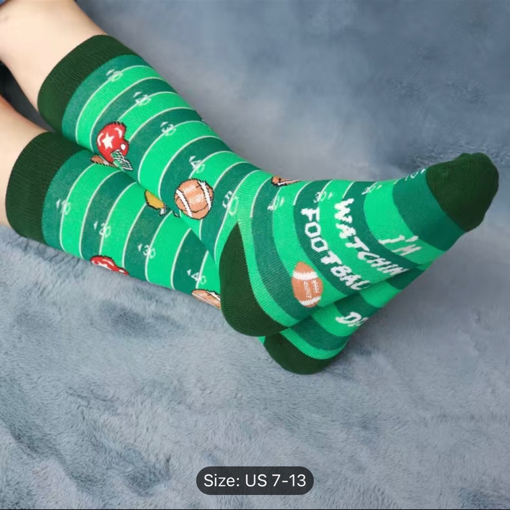 3 Pairs Men's Football Socks Cozy & Comfy  Size 7-13 - Picture 5 of 6